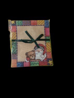Vtg 2003 Country Christmas Notes Santa Teddy Bear Martin Designs Sealed